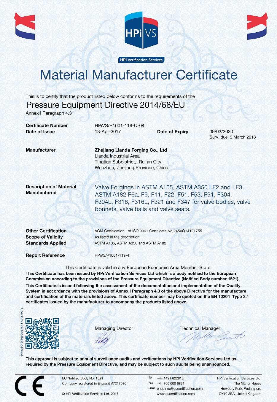 CHỨNG NHẬN CE MARKING - SIS CERT công nhận IAS